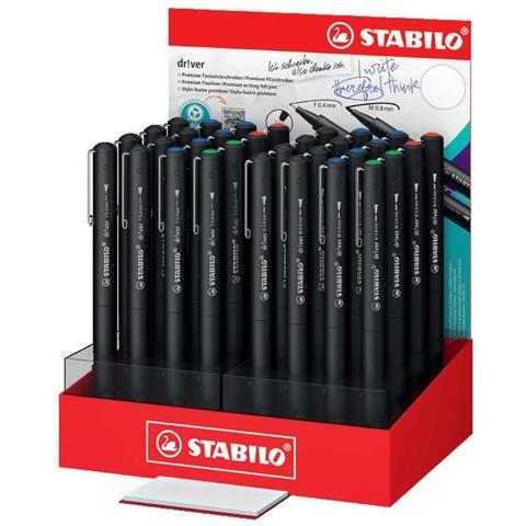 dr!ver - Fineliner Premium - Display con 32 fineliner - 16 tratto Medio e 16 tratto Fine - Foto 1