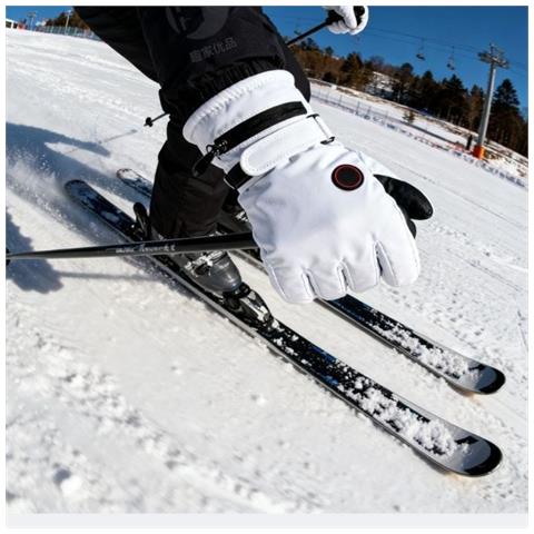Guanti Riscaldati Ricaricabili Touchscreen Per Sport Invernali All'aperto (8-16 Ore) White - Foto 7