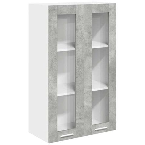 Armadio pensile con porta Riga Grigio cemento 60 x 31 x 100 cm - Foto 1