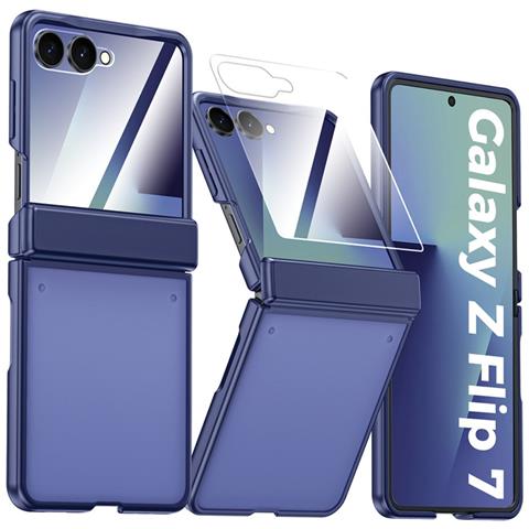 Custodia Protettiva In Pc Compatibile Con Samsung Galaxy Z Flip7 - Copertura Completa, Sottile E Anti-impronta Blue - Foto 1