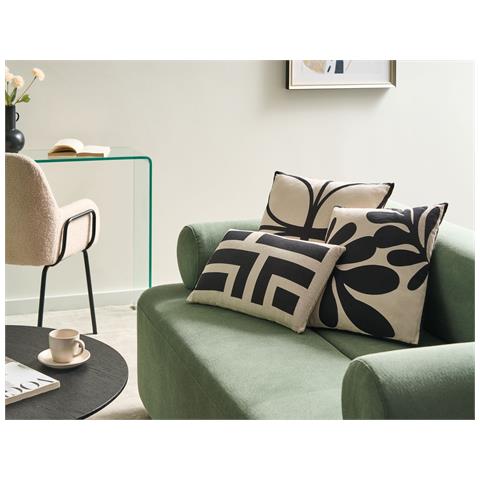 Set Di 2 Cuscini Agathis Cotone 30 X 50 Cm Trama Astratta - Foto 1