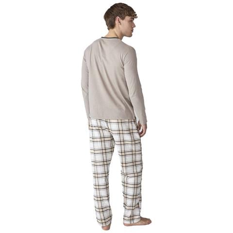 Pigiama Da Uomo In Cotone A Maniche Lunghe Jjb18 - Foto 2
