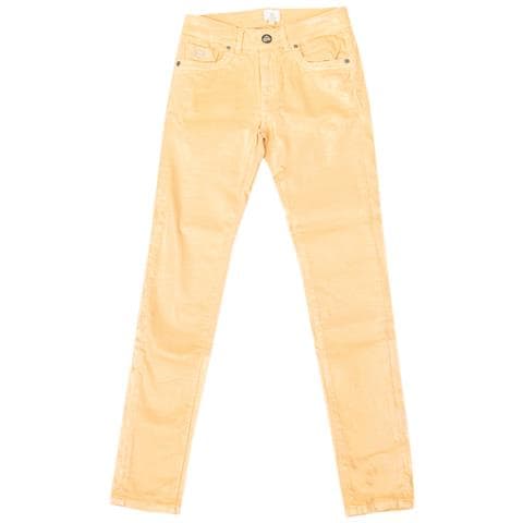 Pantaloni Lucidi Elasticizzati Con Basso Con Taglio Skinny Jwt010 Donna - Foto 1