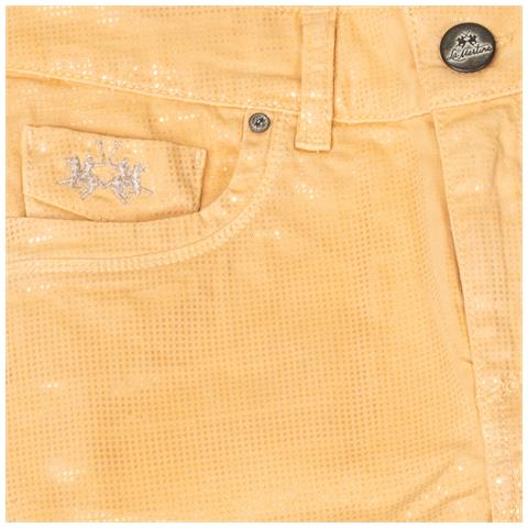 Pantaloni Lucidi Elasticizzati Con Basso Con Taglio Skinny Jwt010 Donna - Foto 3