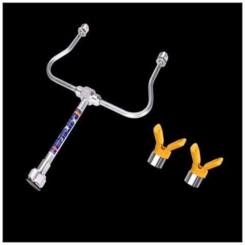 Lancia Doppia Airless Twinspray Steelpro 7/8 - Acciaio Inox, Compatibile Con Pistole 7/8"" Graco /wagner, Protezione Ugelli - Foto 8