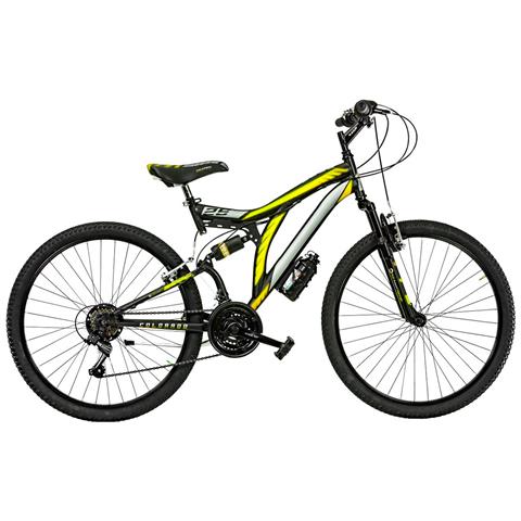 Bici Da Uomo Mtb Full Suspension Mountain Bike Cl26 Misura 26 Cambio 18v Colorado Doppia Ammortizzata - 46 Nero Giallo Fluo Opaco - Foto 1
