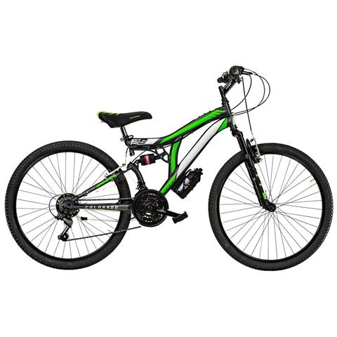 Bici Da Uomo Mtb Full Suspension Mountain Bike Cl26 Misura 26 Cambio 18v Colorado Doppia Ammortizzata - 46 Nero Giallo Fluo Opaco - Foto 3