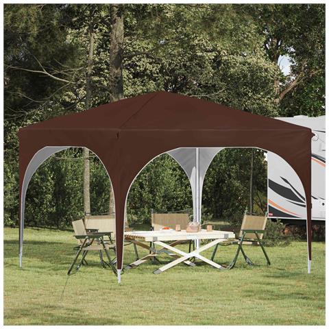 Tenda per feste a pop-up 290 x 290 x 245 cm Marrone - Foto 2