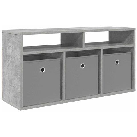 Lowboard con cassetto Grigio cemento 87 x 27,5 x 43 cm - Foto 1