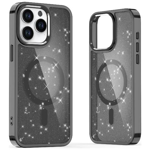 Custodia Magsafe Iphone 16 Plus - Nera Con Glitter - Foto 1