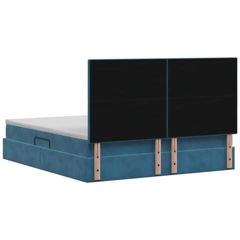 Letto con contenitore e materasso Blu Scuro 140 x 200 cm - Foto 9