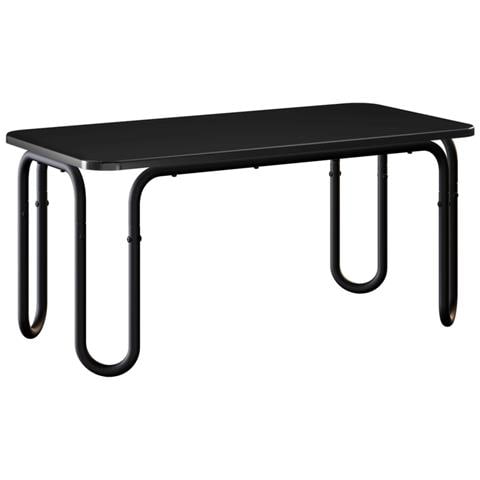 Tavolino da salotto Nero 100 x 50 x 45 cm Legno ingegnerizzato - Foto 1