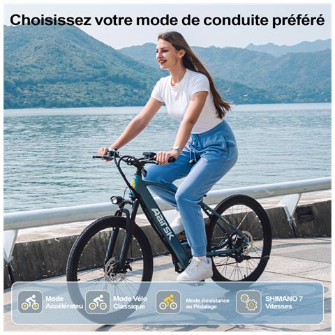 250W Elettrica, Mountain Bike da 26 pollici, Batteria al litio 36V / 10Ah, Velocità massima 25km /h, Blu - Foto 7