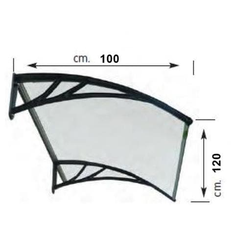 Pensilina in resina trasparente 100 x 120 cm - Foto 1