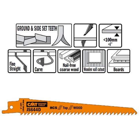 5 Lame Seghetto X Legno Hcs 150x4.3x6tpi (sideset/ground) Js644d-5 - Foto 1