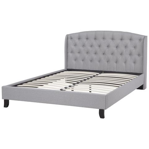 Letto Grigio Chiaro In Tessuto 160x200 Cm Bordeaux - Foto 28