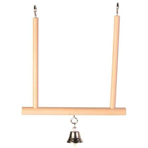 Altalena A Trapezio In Legno Con Campanella - In Legno Cm. 12x13 - Foto 2