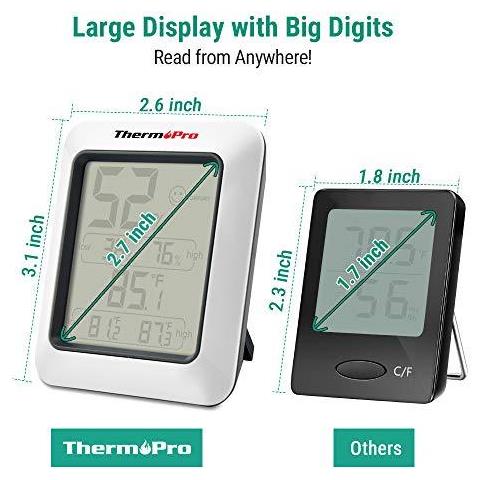 Tp50 Camera Termometro Digitale Indoor Igrometro Monitor Di Temperatura E Umidit Meter Per Home Office Nursery Comfort Min Max Records - Foto 4