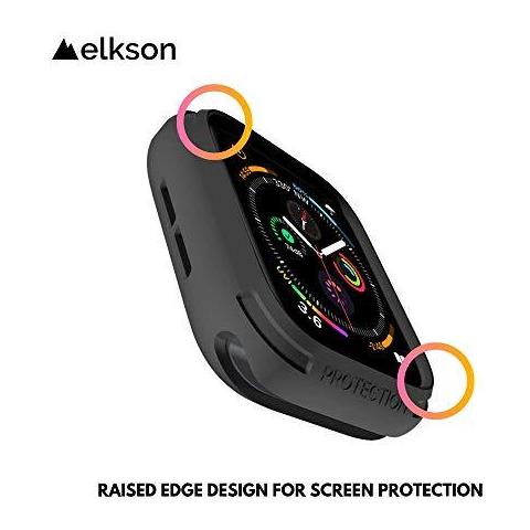 Compatibile Con Apple Osservare 6 Se 5 4 44 Millimetri Paraurti Caso Protettivo Durevole In Gomma Protezione Di Grado Militare In Tpu Flessibile Caduta Shock Proof Resist - 44 Millimetri Nero - Foto 2