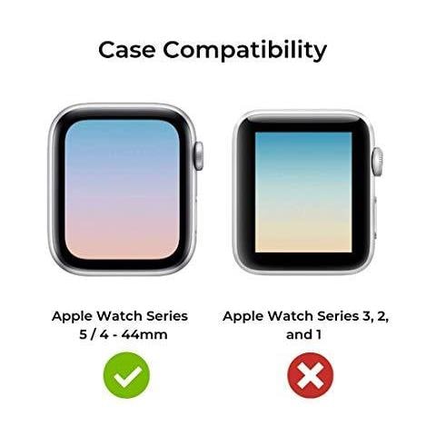 Compatibile Con Apple Osservare 6 Se 5 4 44 Millimetri Paraurti Caso Protettivo Durevole In Gomma Protezione Di Grado Militare In Tpu Flessibile Caduta Shock Proof Resist - 44 Millimetri Nero - Foto 4