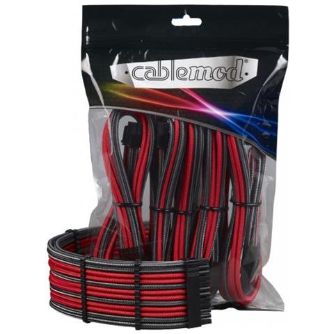 Pro Series Modmesh - Verlngerungskabelset - Geformt - Rot, Kohle (cm-pcab-bkit-nkcr-3pk-r)  - Foto 1