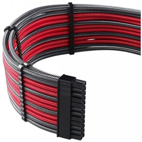 Pro Series Modmesh - Verlngerungskabelset - Geformt - Rot, Kohle (cm-pcab-bkit-nkcr-3pk-r)  - Foto 3
