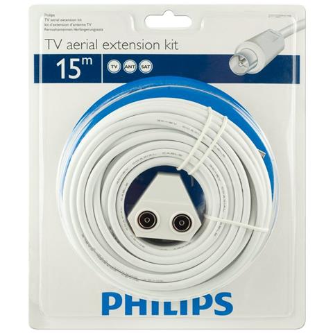 Cavo coassiale, 15 m, Pal prese, Bianco - Foto 4