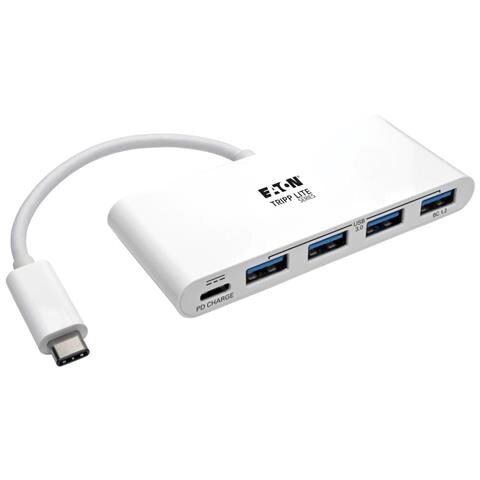 Tripp Lite U460-004-4a-c Hub Di Interfaccia Usb 3.2 Gen 1 [3.1 Gen 1] Type-c 5000 Mbit/s Bianco (4-port Usb Portable Hub - Foto 4