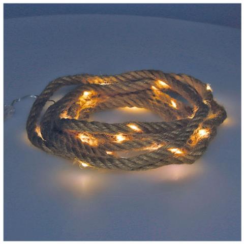 Ghirlanda Di Corda Di Iuta Edm - Stile Bohemien - 30 Micro-leds - 3 M - 71208 - Foto 2