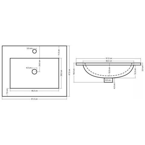 Lavabo Da Incasso Rea Dafne 60 - Foto 3
