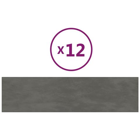 Pannelli Murali 12 Pz Grigio Scuro 60x15 Cm Velluto 1,08 M - Foto 1
