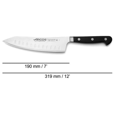 Coltello Santoku A Dondolo Della Serie Opera Lama Lunga 18 Cm In Acciaio Inossidabile Forgiato Nitrum® E Manico In : Poliossimetilene (pom) - Foto 1
