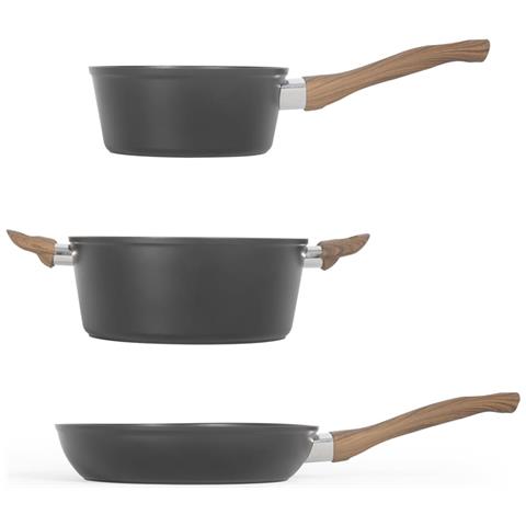 Set Di Pentole 5 Pz In Alluminio Nero - Foto 2