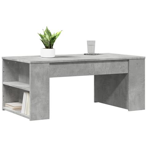 Tavolino Salotto Grigio Cemento 102x55x42 Cm Legno Multistrato - Foto 3
