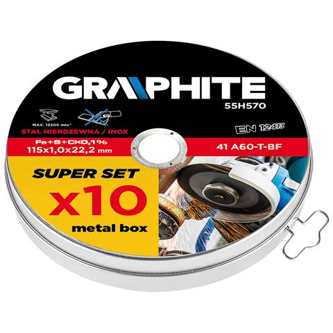 Disco Da Taglio Per Metallo 115 X 1,0 X 22,2 Mm, 41 A60-t-bf, Inox, 10 Pz. - Foto 1