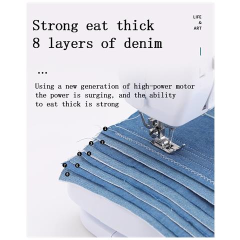 Macchina Da Cucire Con Accessori, 38 Punti - Perfetta Per I Principianti - Foto 7