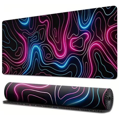 Tappetino Per Mouse Grande Esteso Da Scrivania Black S - Foto 1