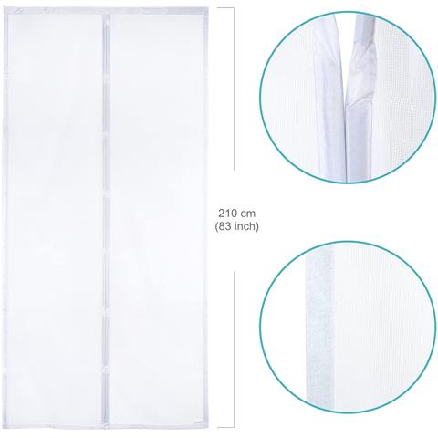 Tenda Per Porta Con Zanzariera White M - Foto 1