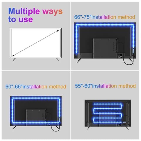 Strisce Led Da 20 M Con Controller Bluetooth, Luci Led Rgb 5050 Da 24 V - Foto 5
