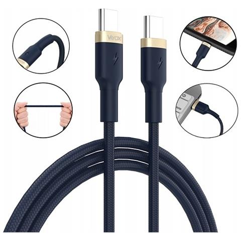 Cavo Usb-c - Usb-c Fast-charge 3a 1m Va0062 - Foto 1