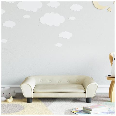 Divano per Bambini Crema 70x45x26 cm in Velluto - Foto 7