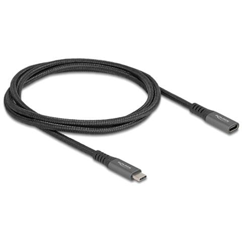 Cavo di prolunga USB 10 Gbps USB Type-C maschio a femmina PD 3.0 100 W 1 m grigio metallo - Foto 1