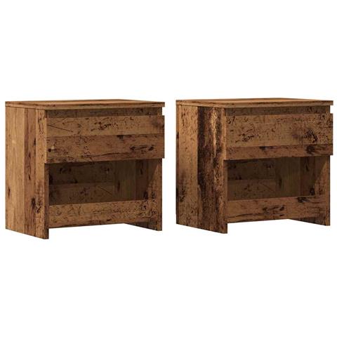 Comodini 2 Pz Legno Antico 40x30x39 Cm In Legno Multistrato - Foto 2