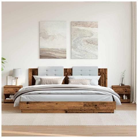 Comodini 2 Pz Legno Antico 40x30x39 Cm In Legno Multistrato - Foto 3
