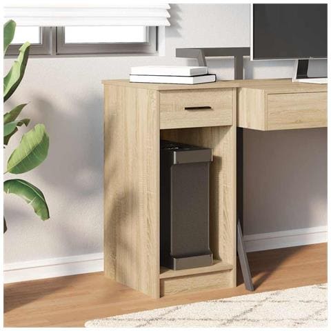 Supporto Per Computer A Torre Con Cassetto Rovere 35x45x77 Cm - Foto 3