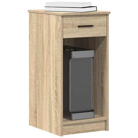 Supporto Per Computer A Torre Con Cassetto Rovere 35x45x77 Cm - Foto 1