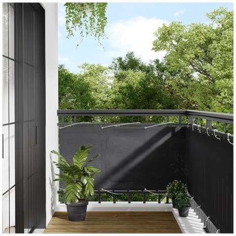 Paravento Da Balcone Antracite 75x700 Cm 100% Poliestere Oxford - Foto 1