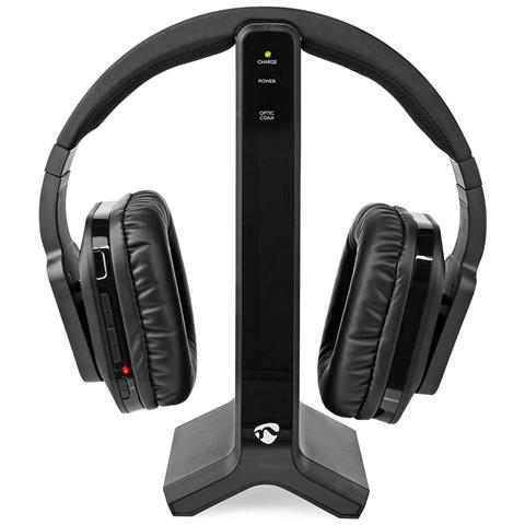 HPRF321BK cuffia e auricolare Cuffie Wireless A Padiglione TV Base di ricarica Nero - Foto 1