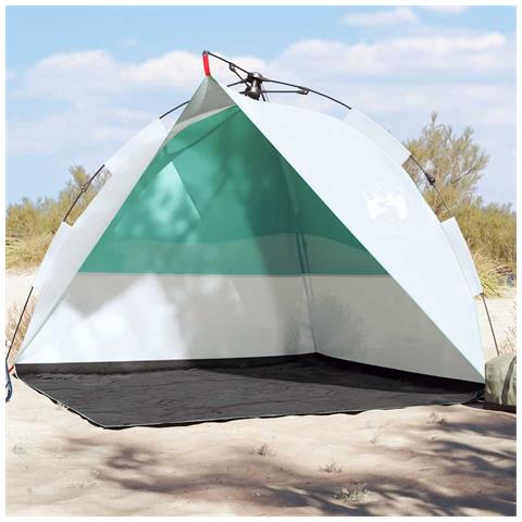 Tenda da Spiaggia Verde Rilascio Rapido Impermeabile - Foto 1