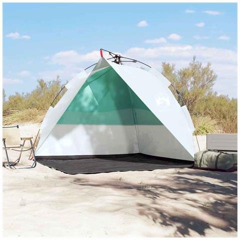 Tenda da Spiaggia Verde Rilascio Rapido Impermeabile - Foto 2